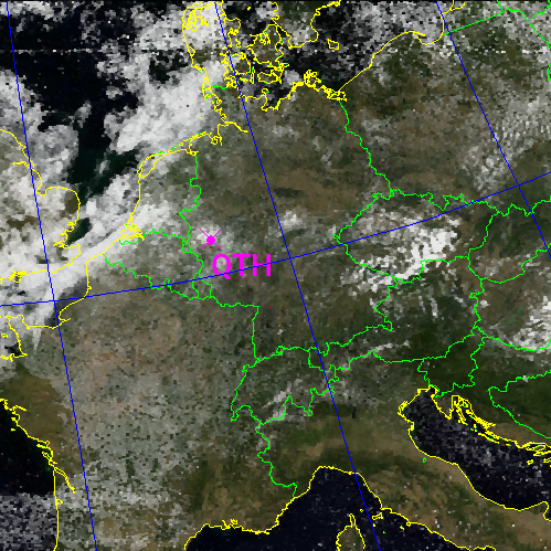 Weather satellite image received by MiyabiLover's homemade antenna
